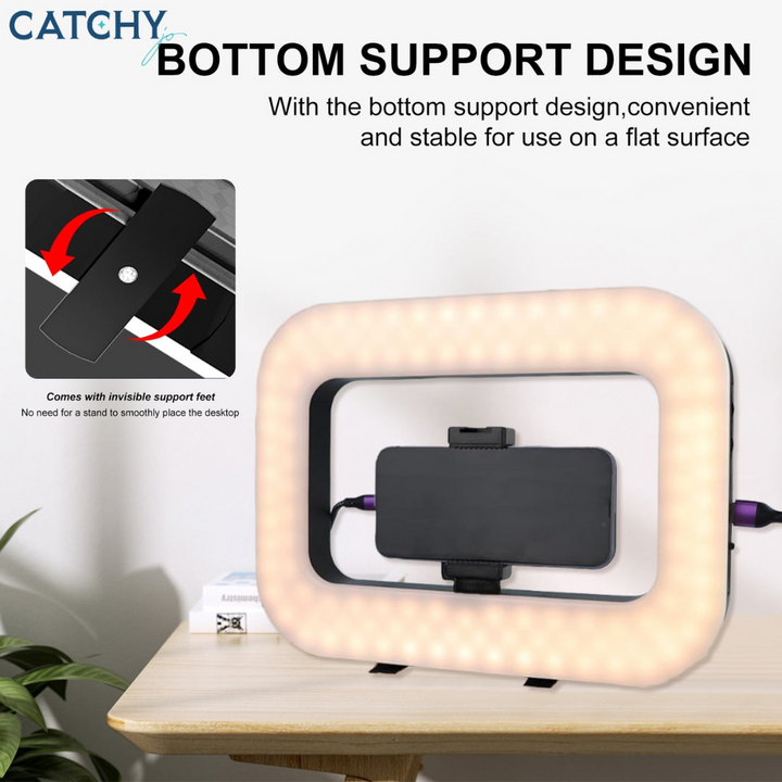 Handheld portable ring fill light with 240 lamp beads