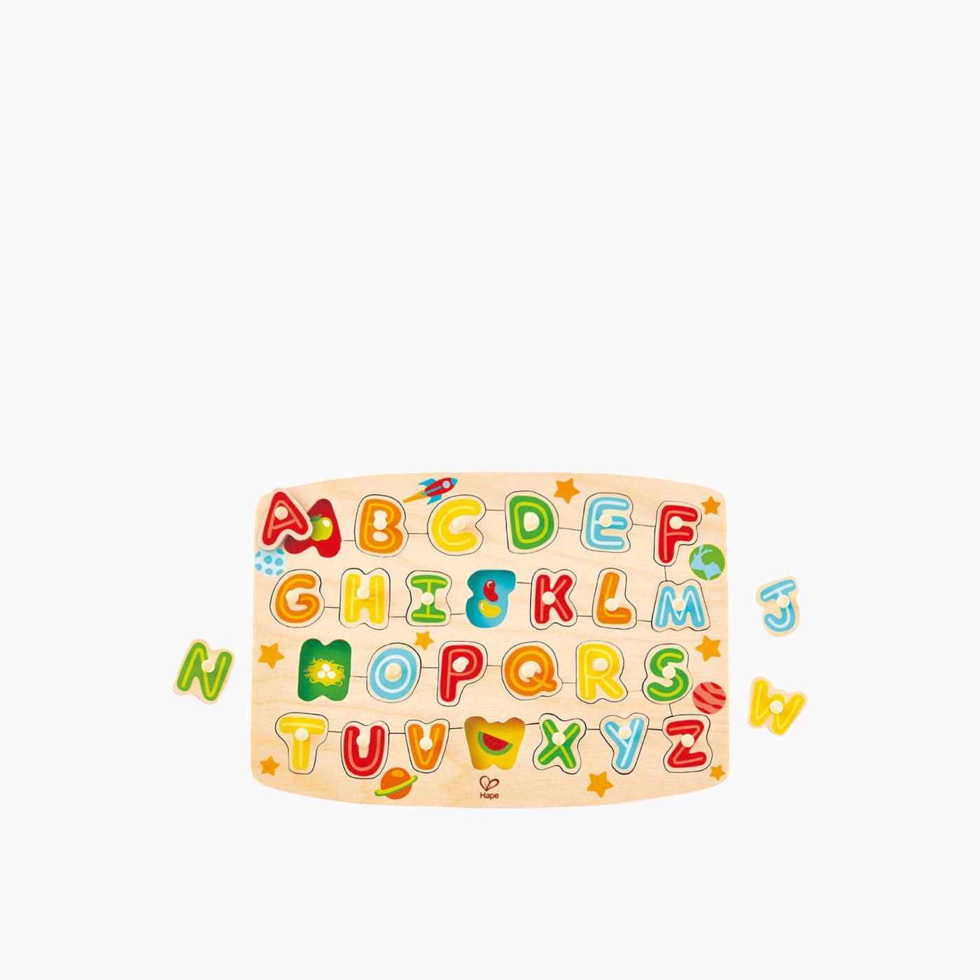 Hape Wooden Alphabet Peg Puzzle Hape Wooden Alphabet Peg Puzzle