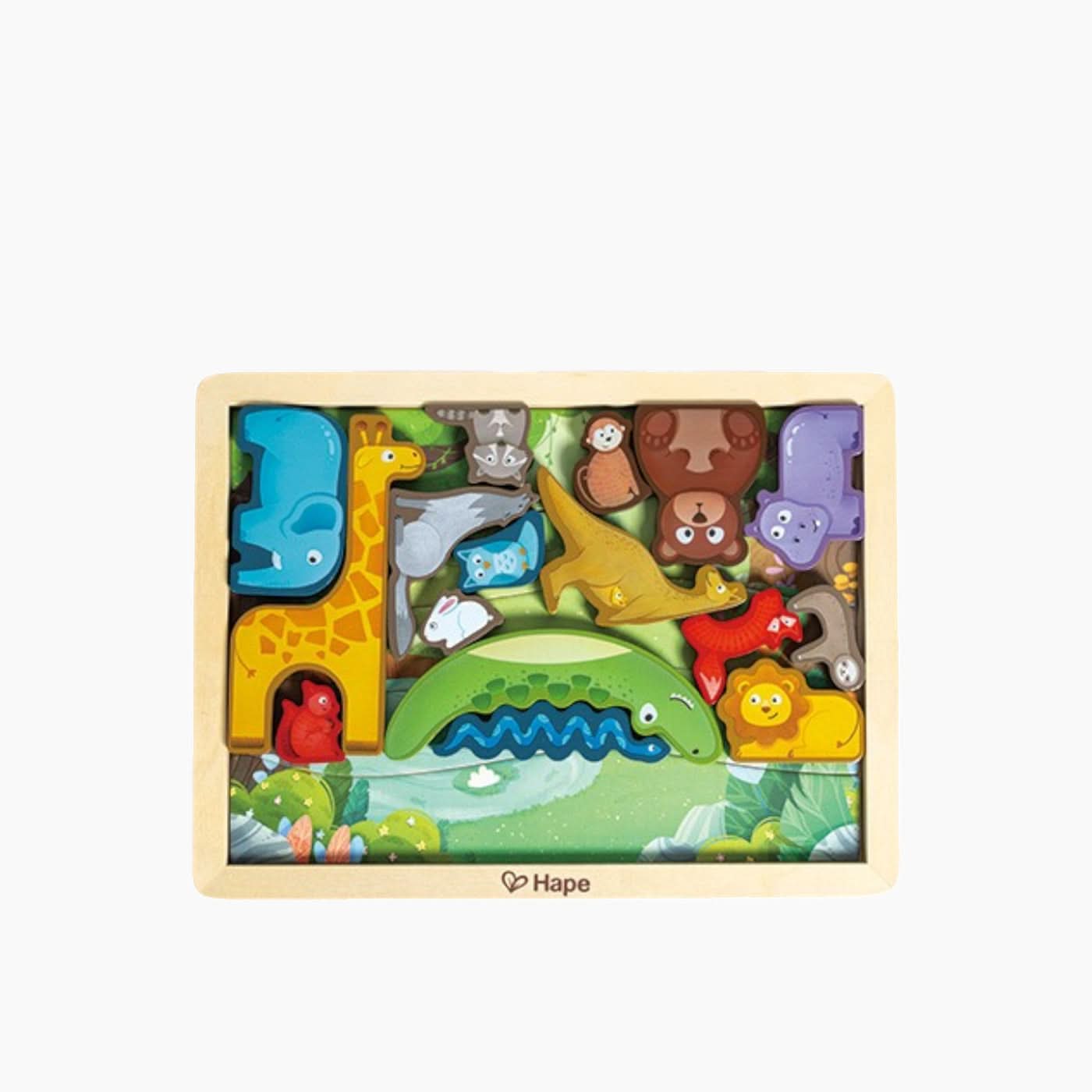 Hape Animal Kingdom Wooden Puzzle Hape Animal Kingdom Wooden Puzzle