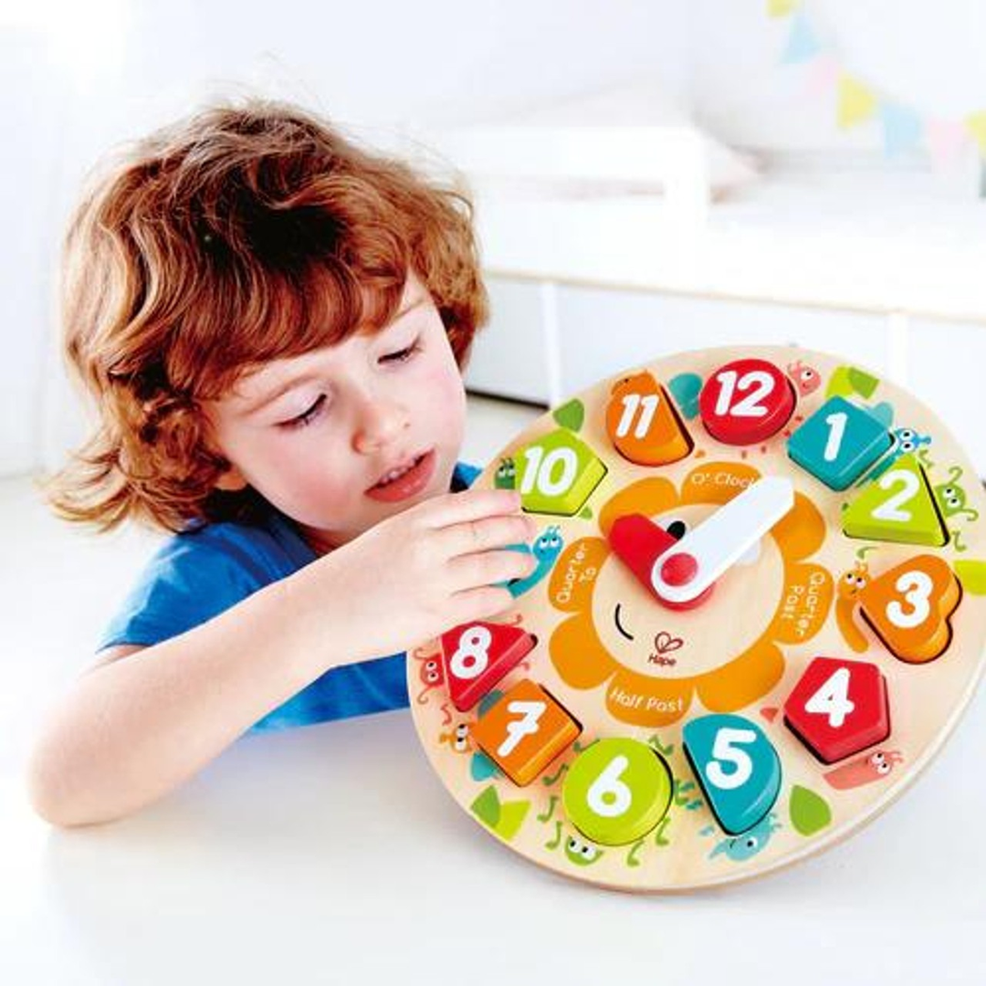 Hape Chunky Clock Puzzle Wooden Board