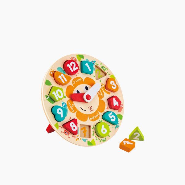 Chunky Clock Puzzle Wooden Board