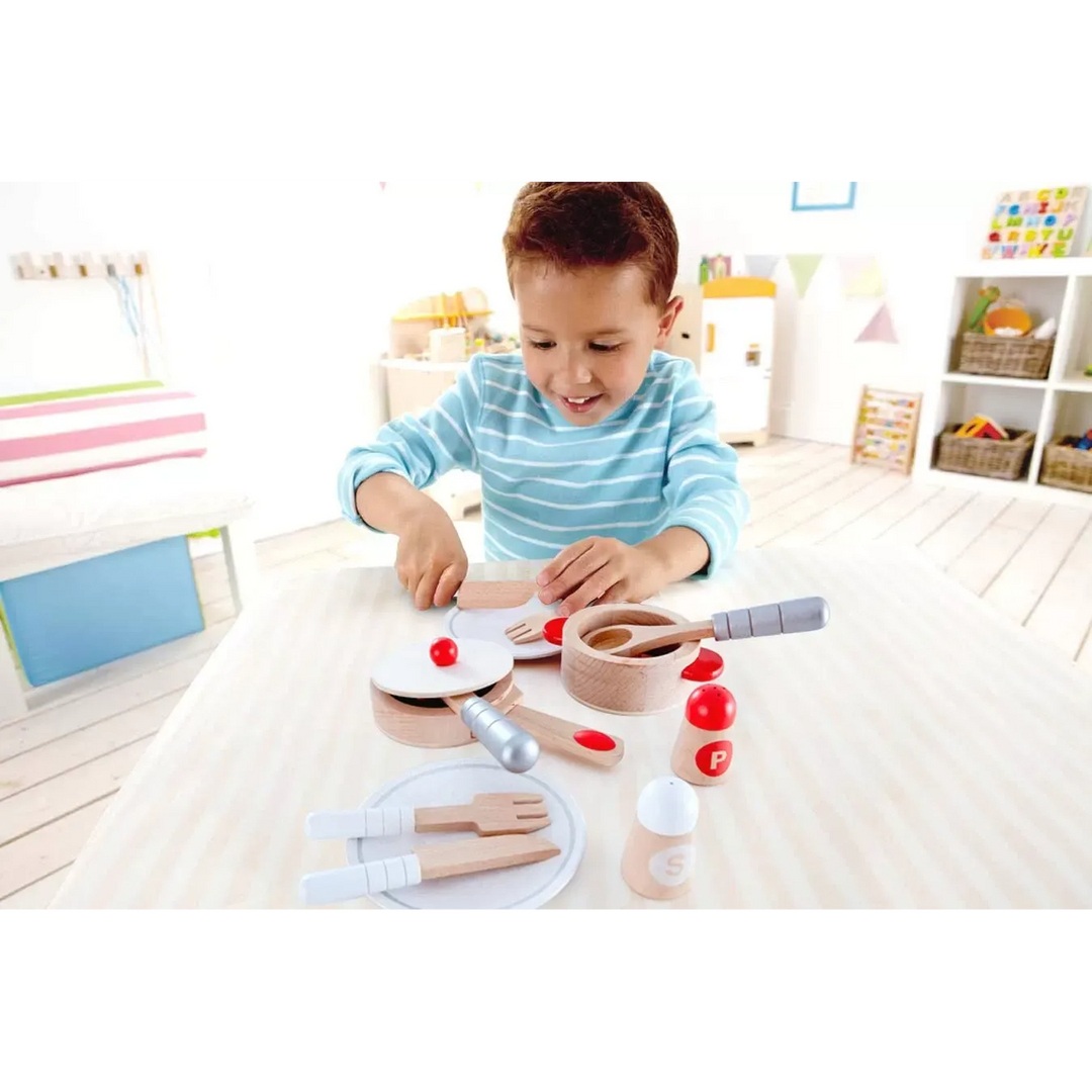 HapeCook_ServeSet_WoodenKitchenPlaySetforPretendCookingandServingFun6943478019362_2_framed - HUNA