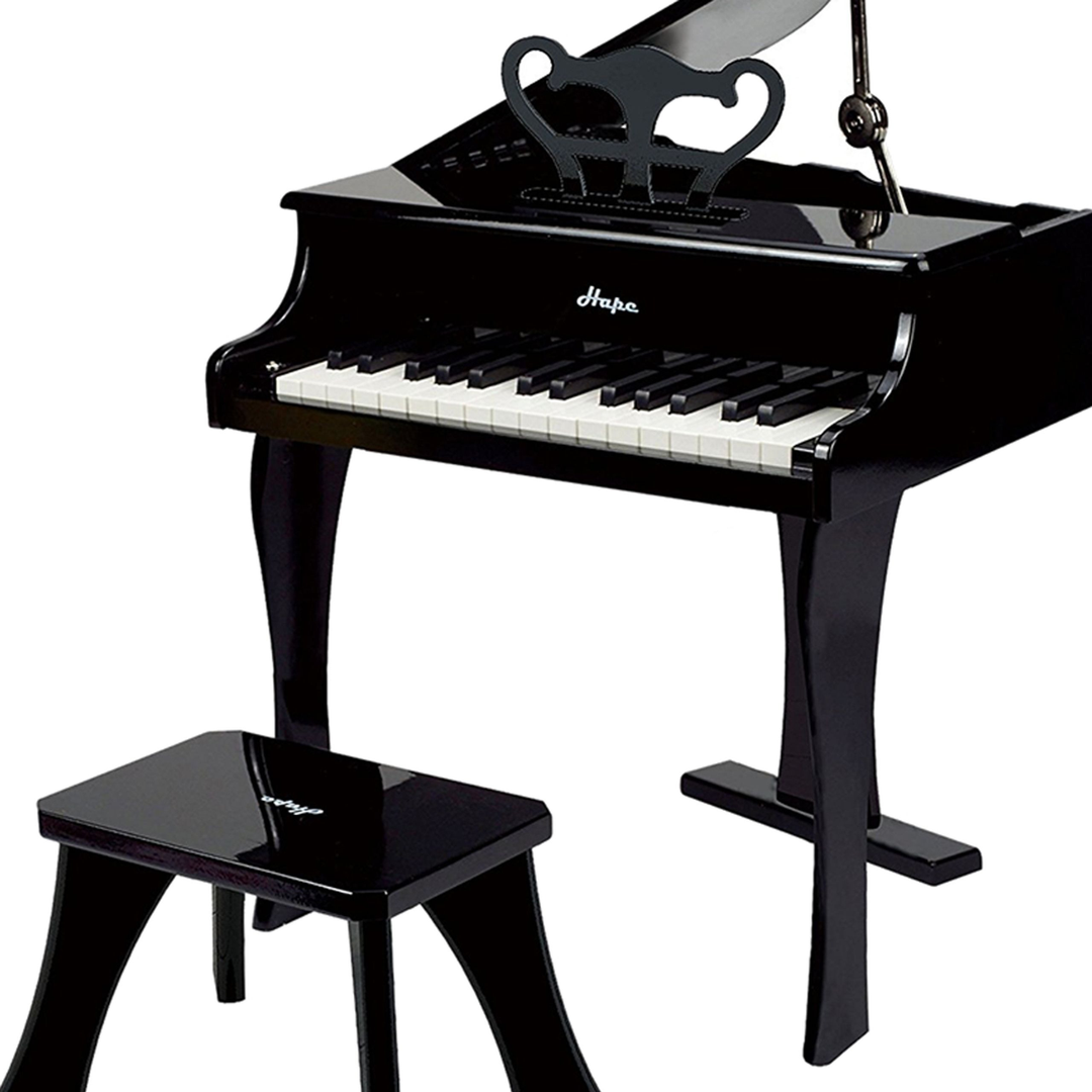 HapeHappyGrandPiano_BlackElegantWoodenToyPianoforEarlyMusicalExploration6943478008892_5_framed - HUNA