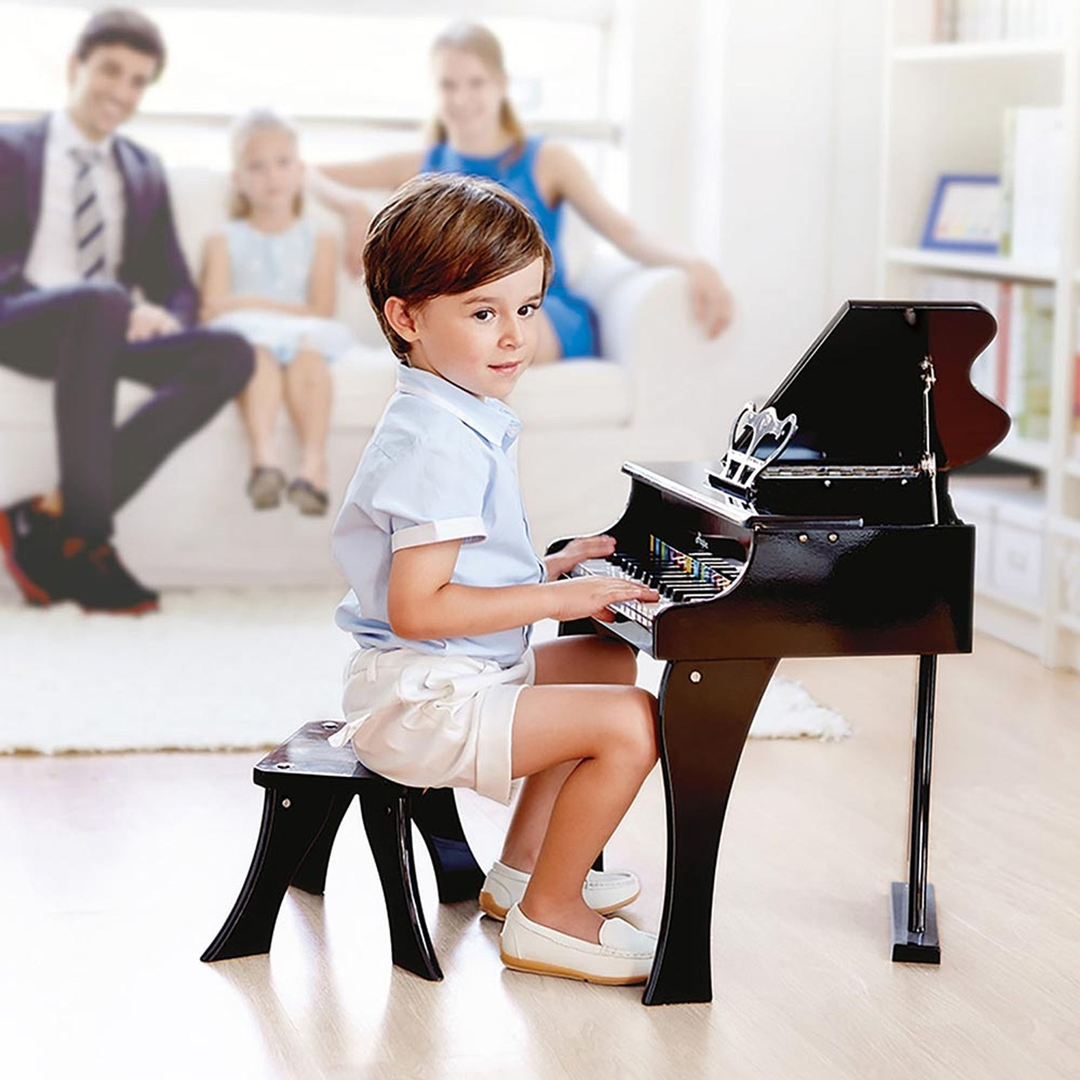 HapeHappyGrandPiano_BlackElegantWoodenToyPianoforEarlyMusicalExploration6943478008892_6_framed - HUNA