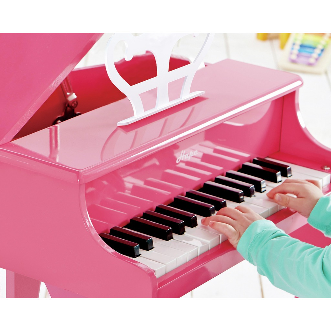 HapeHappyGrandPiano_PinkElegantWoodenToyPianoforEarlyMusicalExploration6943478008885_3_framed - HUNA
