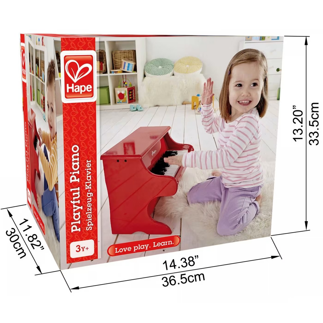 HapeMiniPlayfulPianoMusicalInstrumentRed6943478008878_3_framed - HUNA