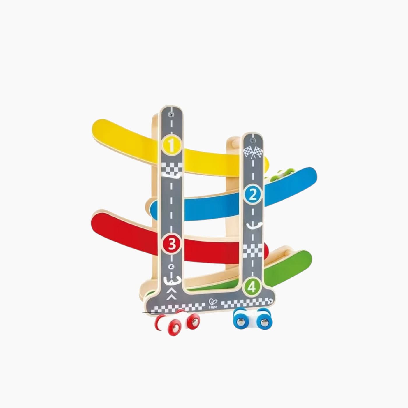 Hape Racetrack Wooden Multi Level Car Ramp – HUNA