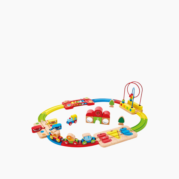 Rainbow Puzzle Railway Wooden Train Set