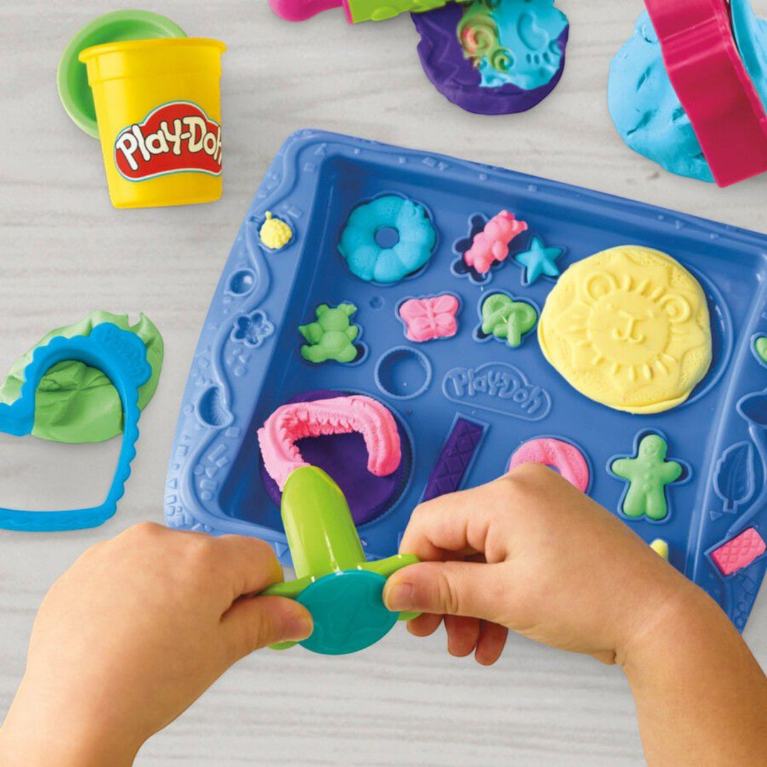Play-Doh Kitchen Cookie Creations tool set with cutters and extruder