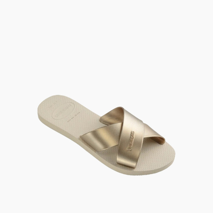 Havaianas Aqua Metal Flip Flops - Beige