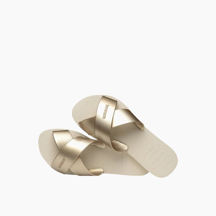 Havaianas Aqua Metal Flip Flops - Beige