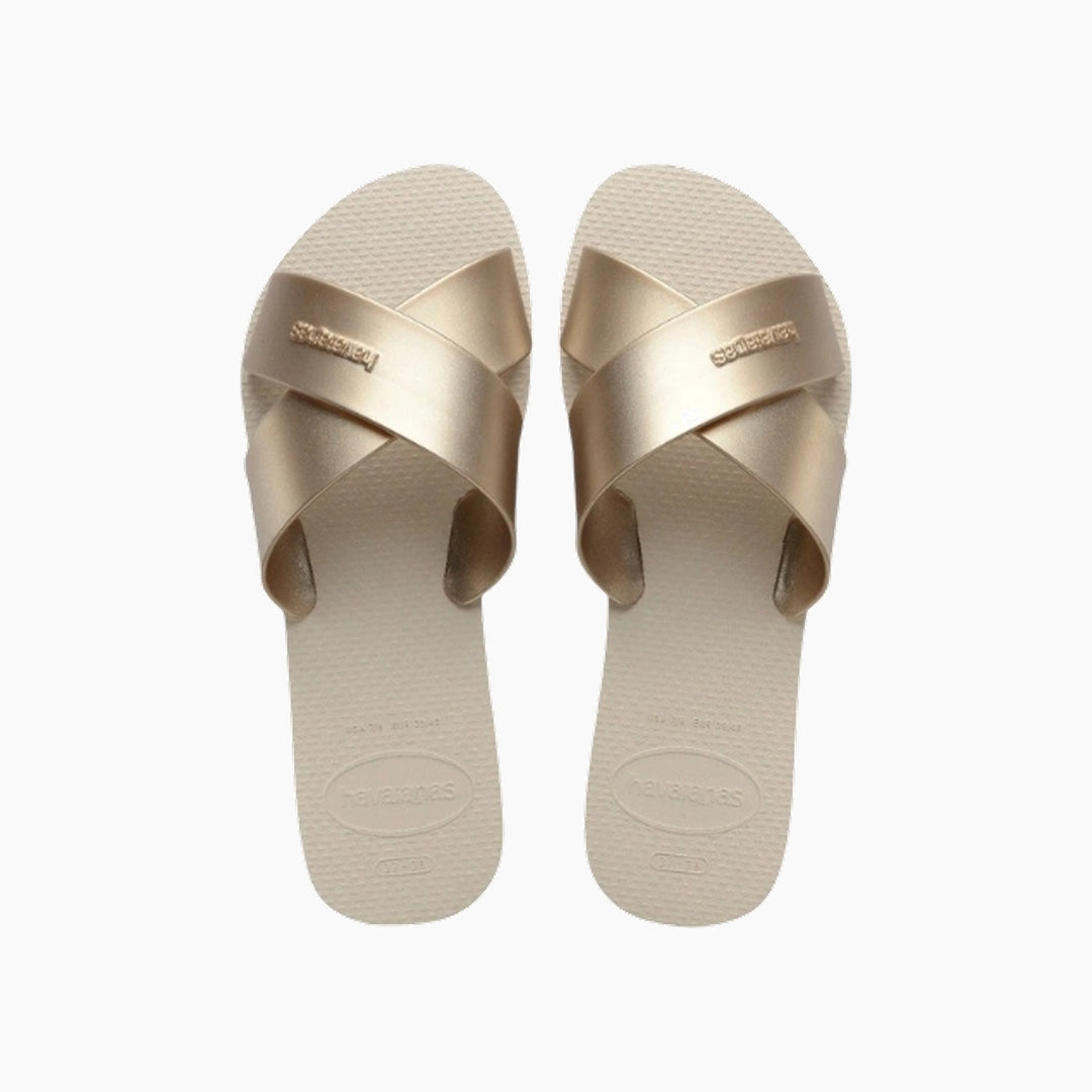 Havaianas Aqua Metal Flip Flops - Beige