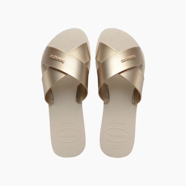 Havaianas Aqua Metal Flip Flops - Beige