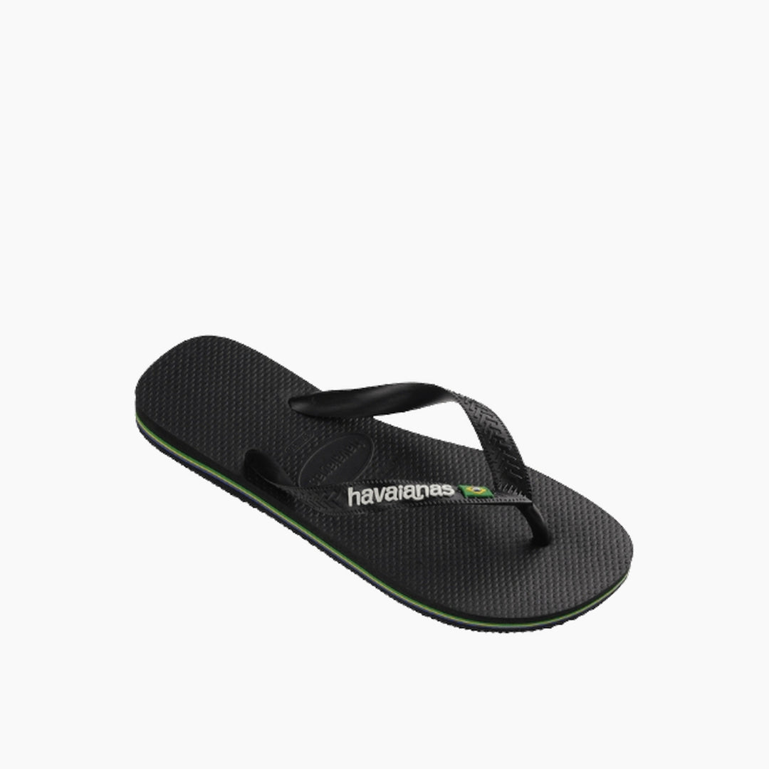 Havaianas Brasil Logo Flip Flops - Black