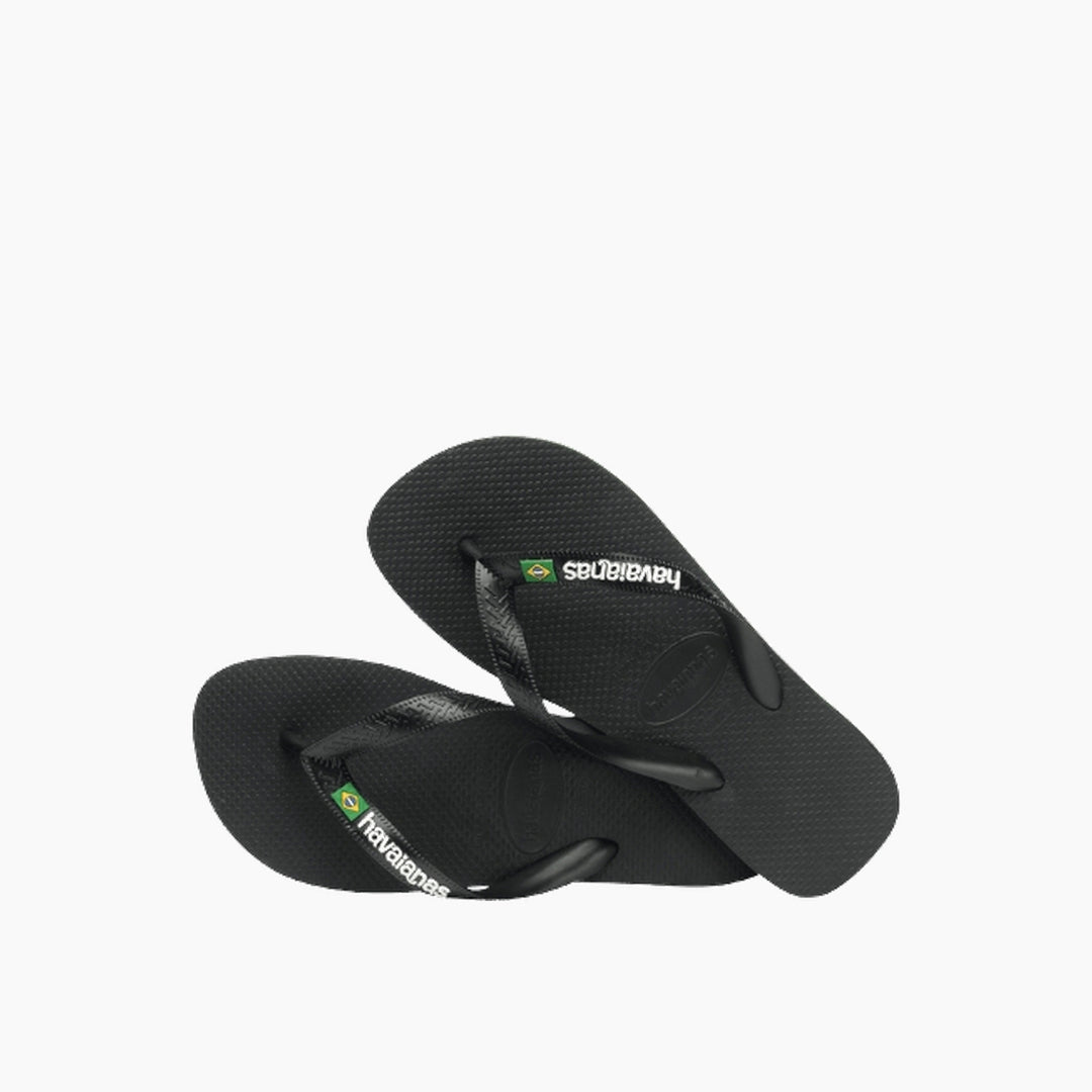 Havaianas Brasil Logo Flip Flops - Black