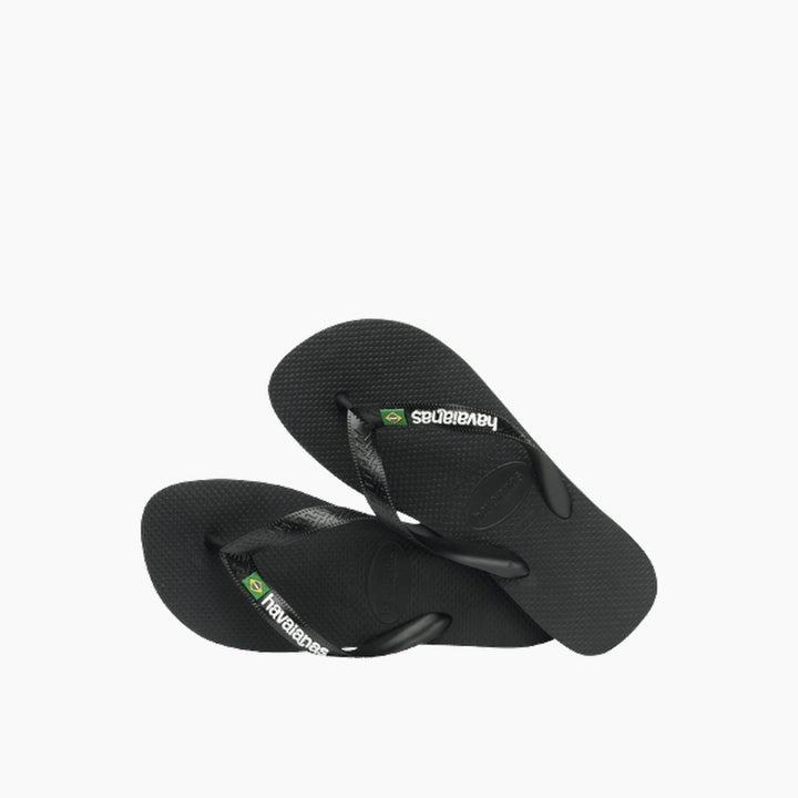 Havaianas Brasil Logo Flip Flops - Black