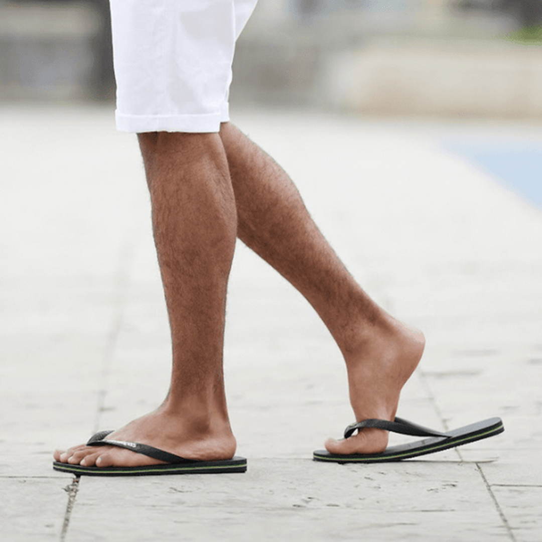 Havaianas Brasil Logo Flip Flops - Black