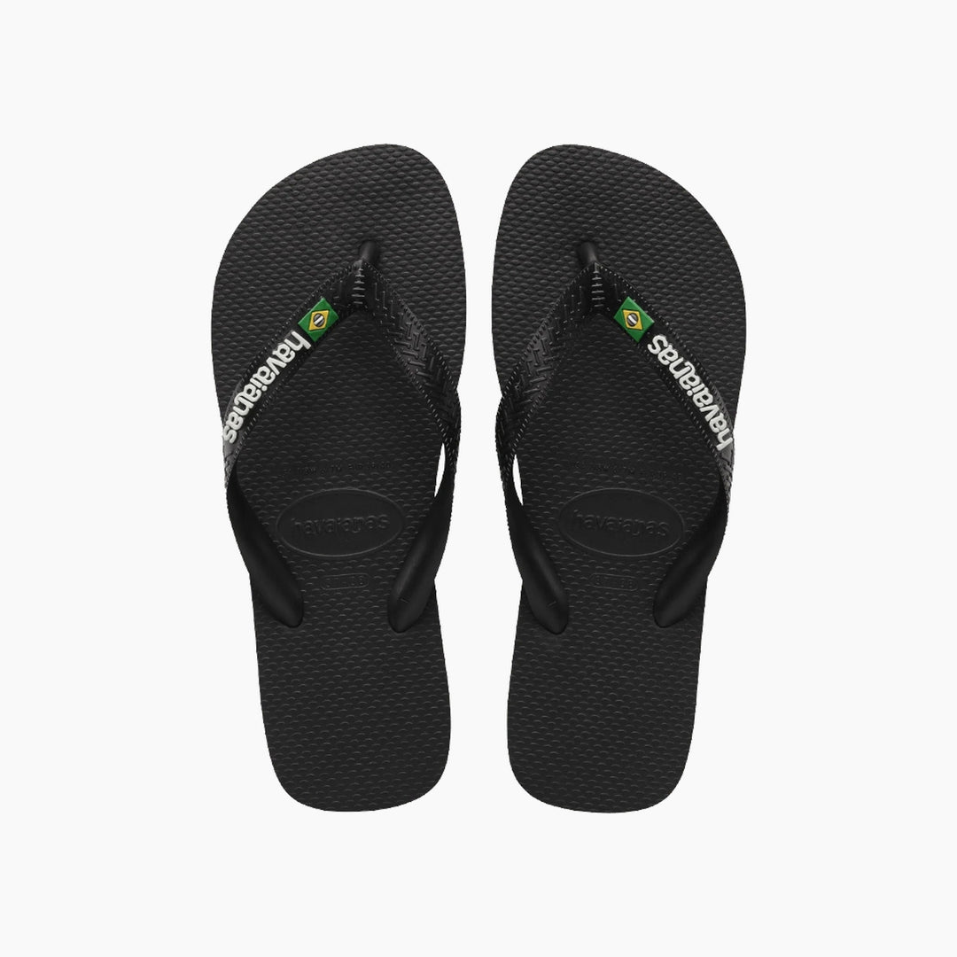 Havaianas Brasil Logo Flip Flops - Black