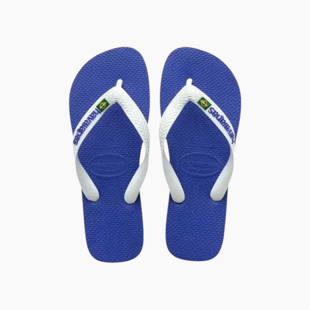 Havaianas Brasil Logo Flip Flops - Marine Blue