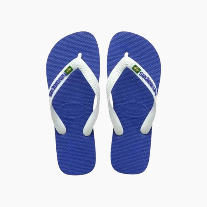 Havaianas Brasil Logo Flip Flops - Marine Blue