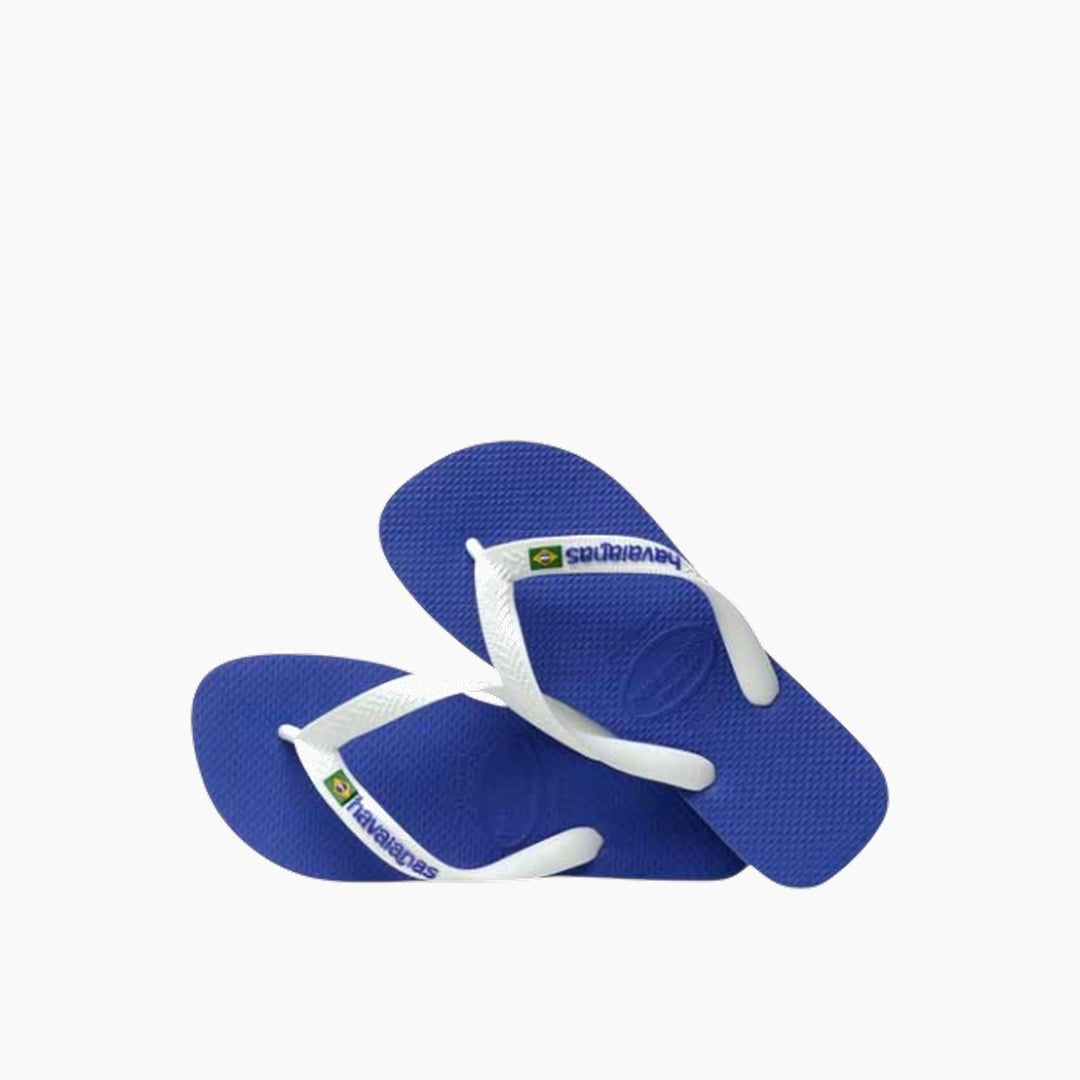 Havaianas Brasil Logo Flip Flops - Marine Blue