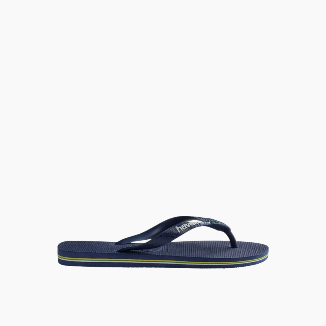 Havaianas Brasil Logo Flip Flops - Navy Blue