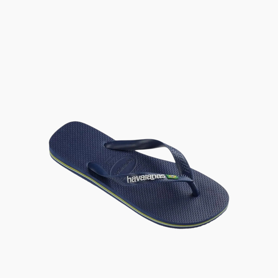Havaianas Brasil Logo Flip Flops - Navy Blue