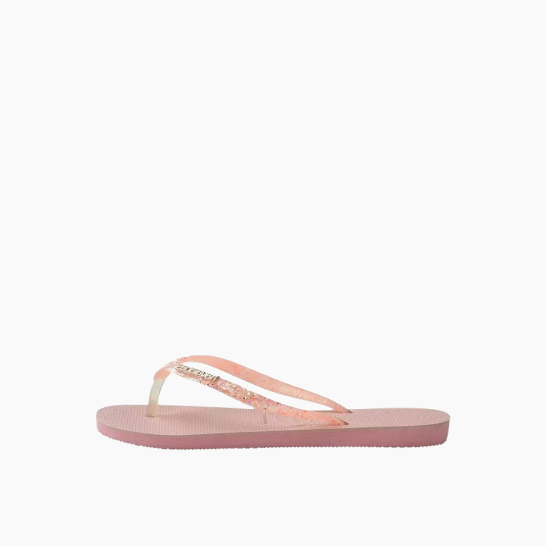 Havaianas Glitter Flourish Flip Flops - Macaron Pink
