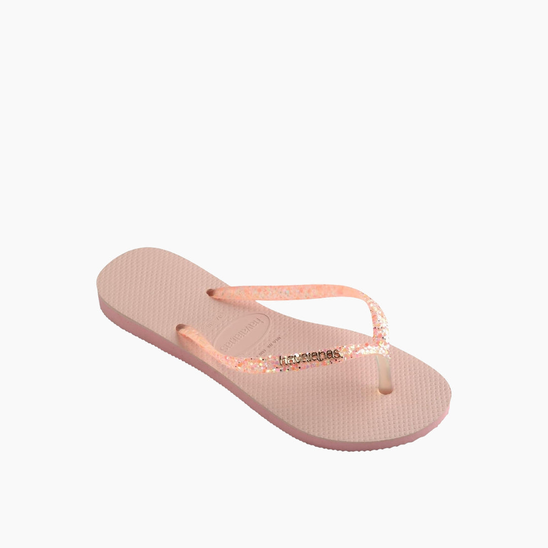 Havaianas Glitter Flourish Flip Flops - Macaron Pink