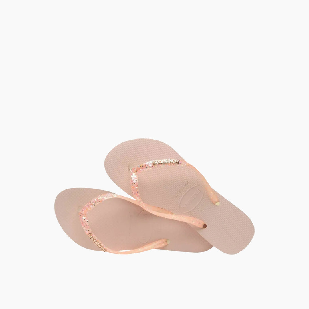 Havaianas Glitter Flourish Flip Flops - Macaron Pink