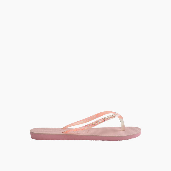 Havaianas Glitter Flourish Flip Flops - Macaron Pink
