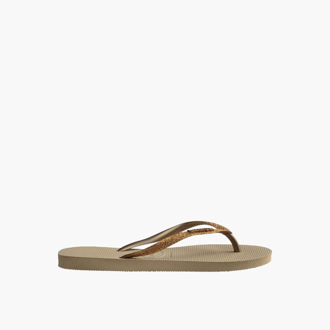Havaianas Glitter Flip Flops - Golden