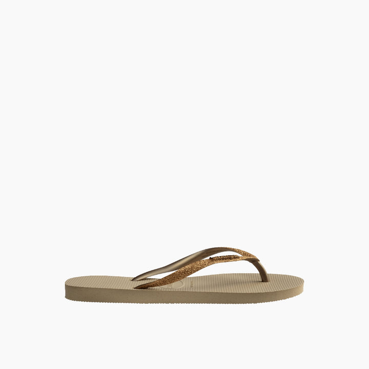 Havaianas Glitter Flip Flops - Golden