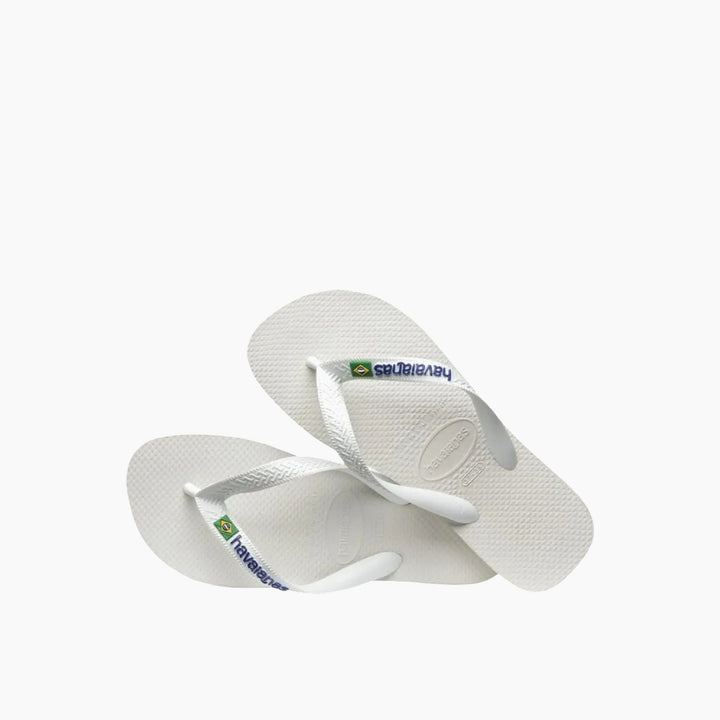 Havaianas Brasil Logo Flip Flops - White