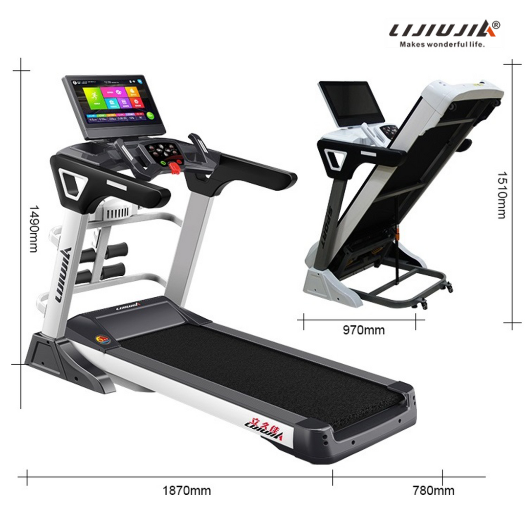 Lijiujia Professional Treadmill with Interactive TV Screen