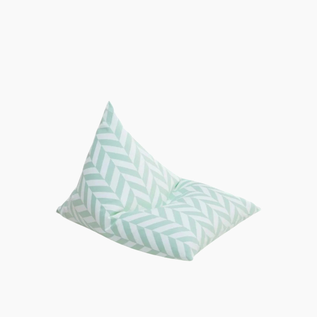 Wigiwama Herringbone Beanbag in Mint with backrest