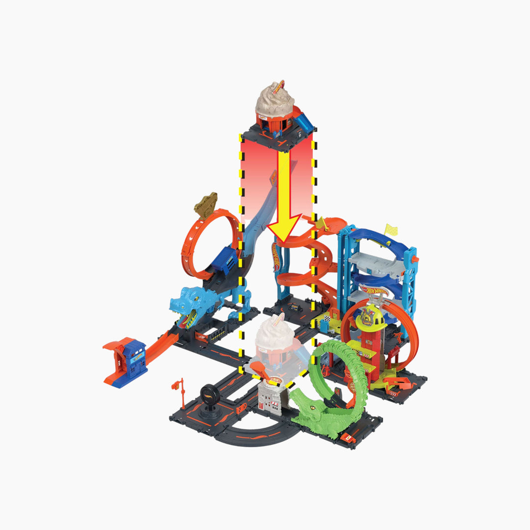 Hot Wheels City Downtown Ice Cream Swirl Track Set
