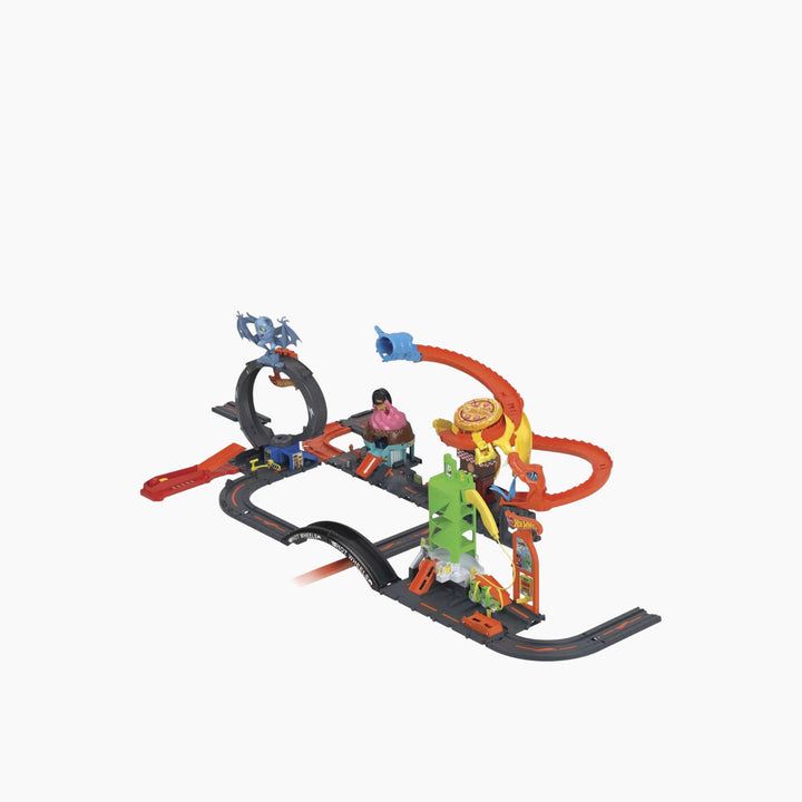 Hot Wheels City Downtown Ice Cream Swirl Track Set