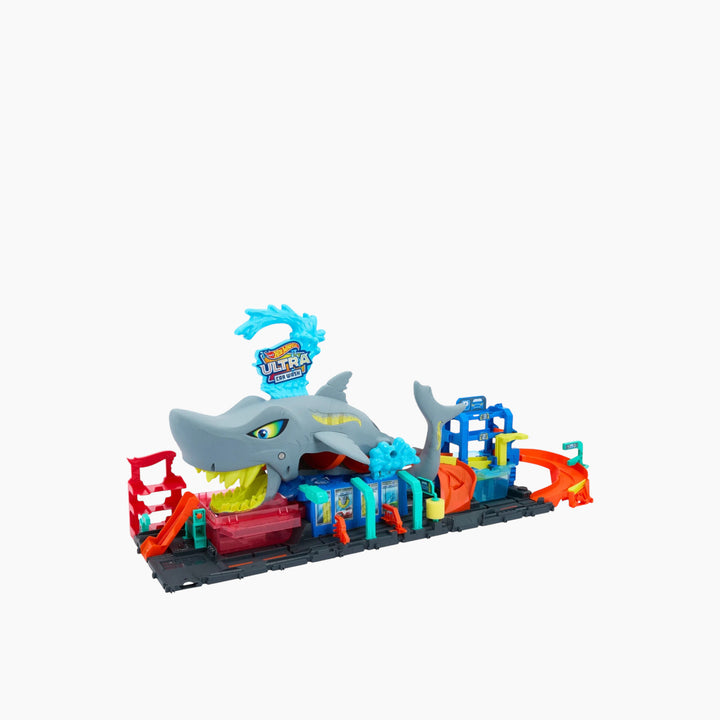 Hot Wheels City Ultra Shark Car Wash With Color Reveal Toy Car In 1:64 Scale