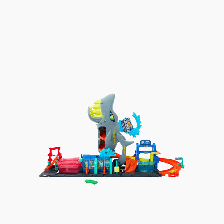 Hot Wheels City Ultra Shark Car Wash With Color Reveal Toy Car In 1:64 Scale