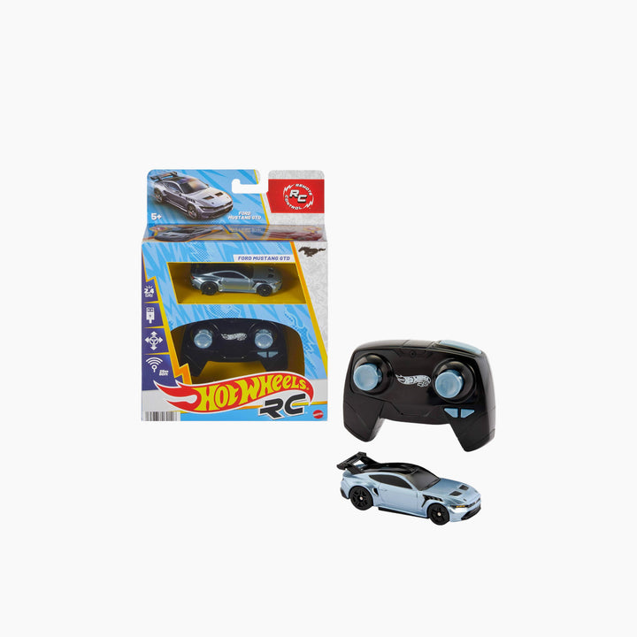 Hot Wheels Ford Mustang Gtd Battery-Powered Remote Control Toy Car 1:64 Scale