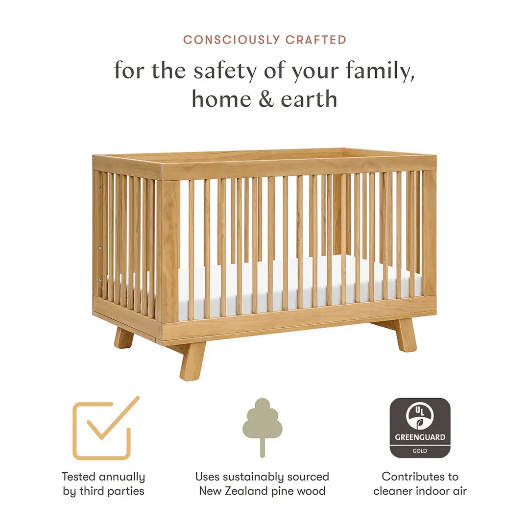 Babyletto Hudson 3-in-1 Convertible Crib - Honey Finish