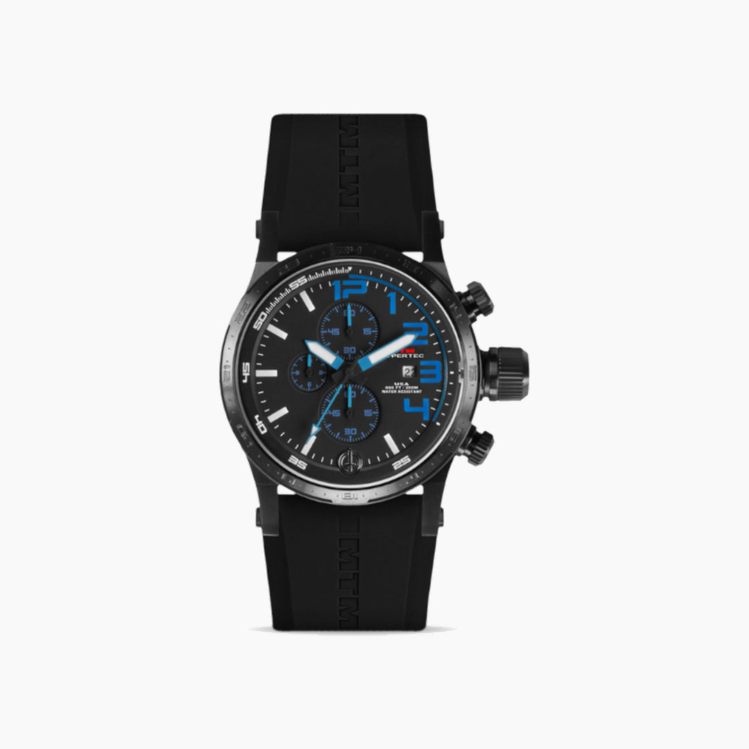 MTM Watches Hypertec Chrono 3C Black and Blue 44MM
