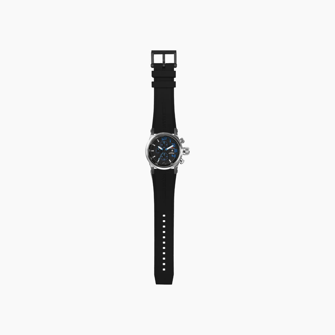 MTM Watches Hypertec Chrono 3C Black and Blue 44MM