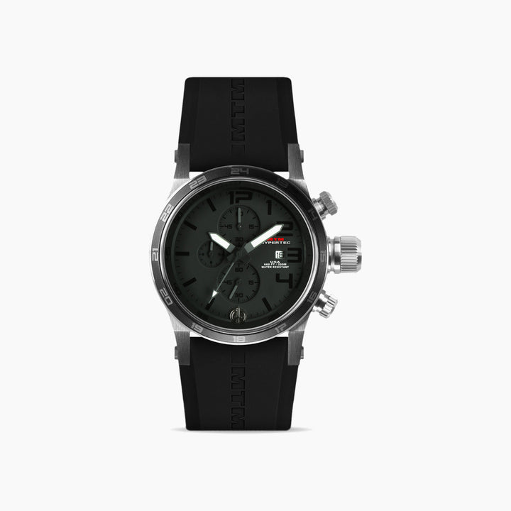 MTM Watches Hypertec Chrono 3 Silver- Black and Black - 44MM