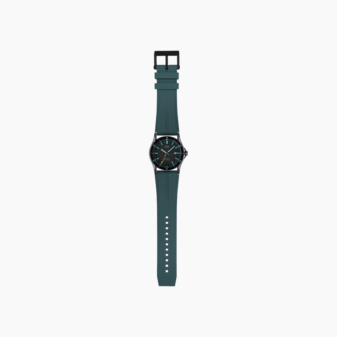 MTM Watches Hypertec Solar Silver - Black and Blue