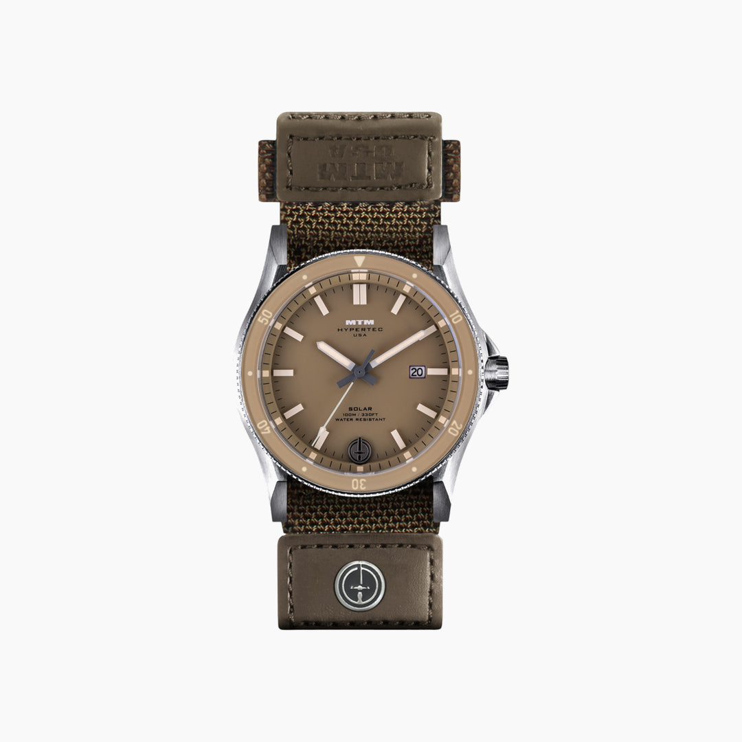 MTM Watches Hypertec Solar Silver - Brown and Brown