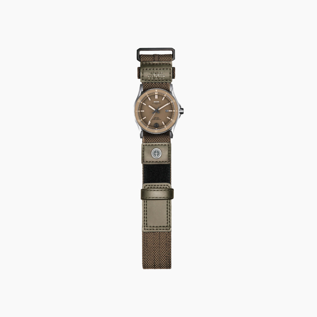 MTM Watches Hypertec Solar Silver - Brown and Brown