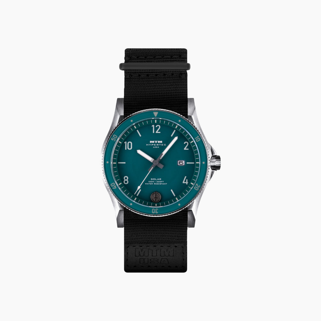MTM Watches Hypertec Solar Silver - Green and Black