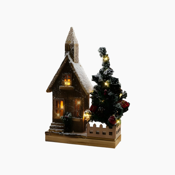 Kaemingk House With Christmas Tree And Led (F1)